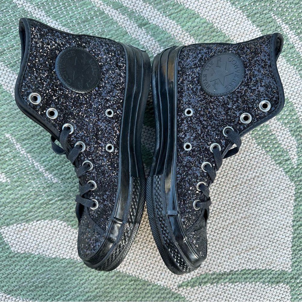 Like New Converse Glitter High Tops